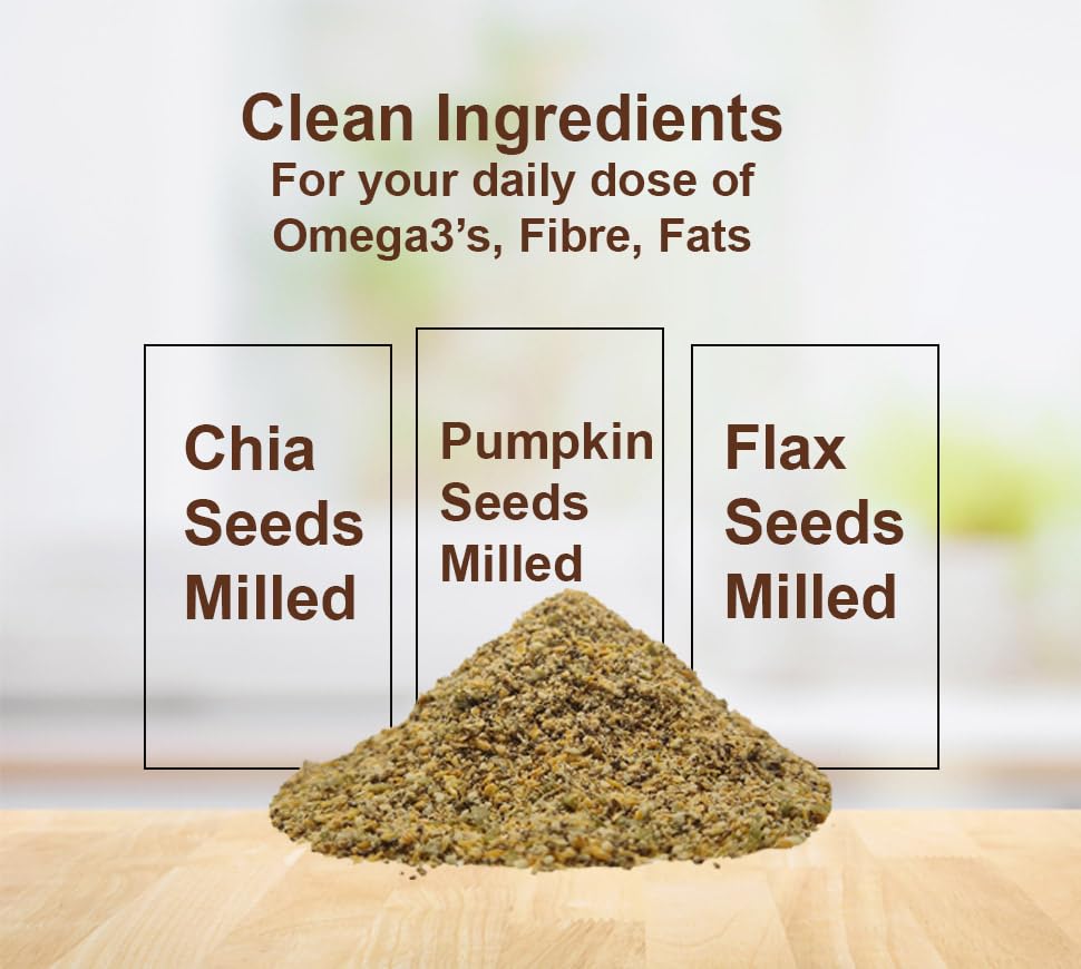 Chia, Flax and Pumpkin Seeds Milled Mix