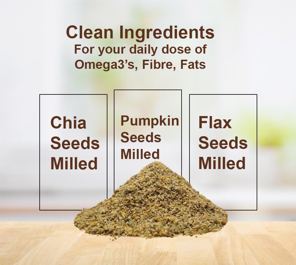 Chia, Flax and Pumpkin Seeds Milled Mix